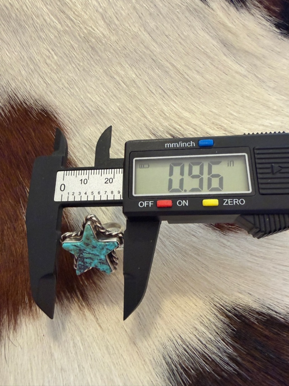 ❤️ Signed “Larson Chee” Kingman Turquoise Star Navajo Native American ADJ RING - Picture 14 of 15